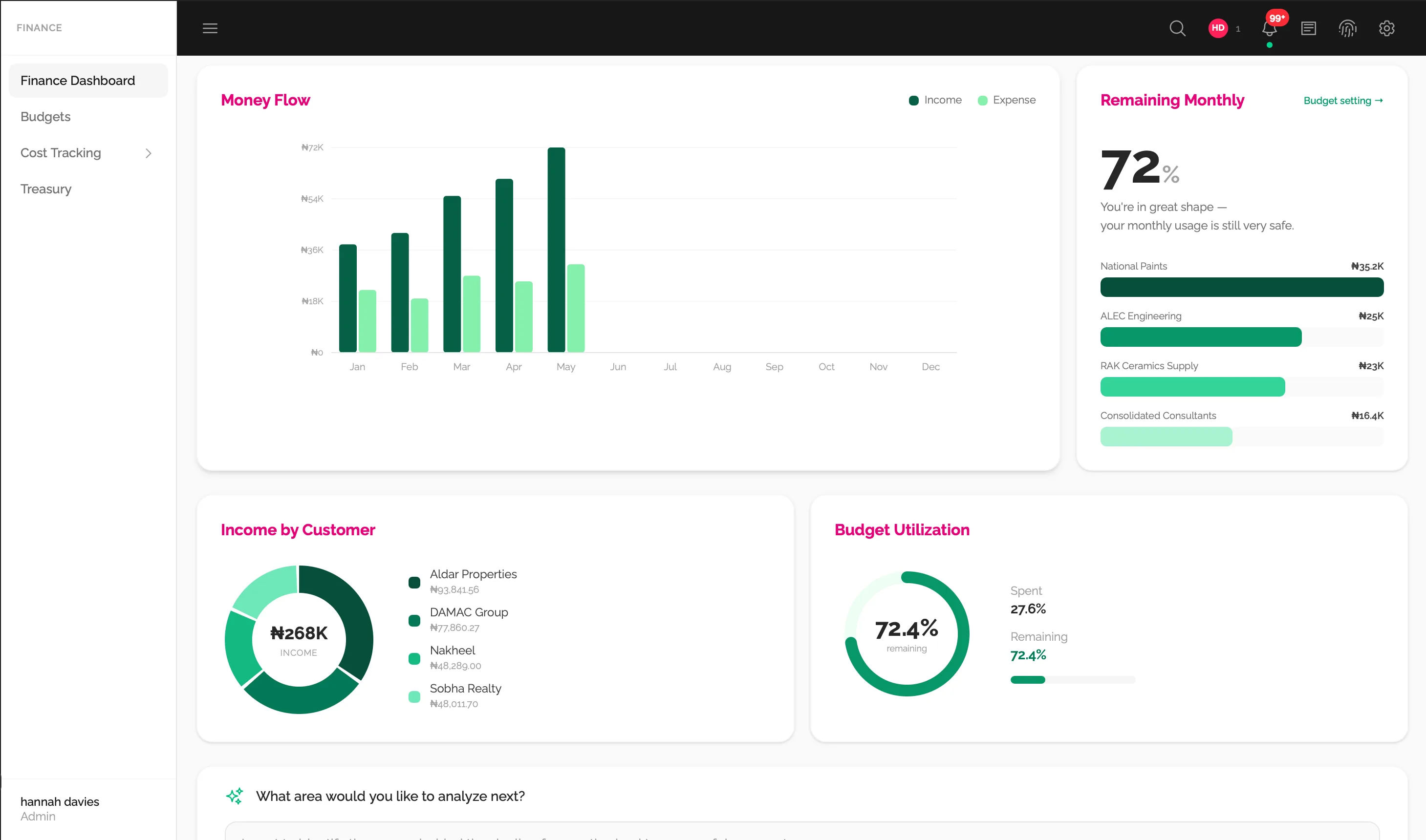 Finance module screenshot (2 of 8)