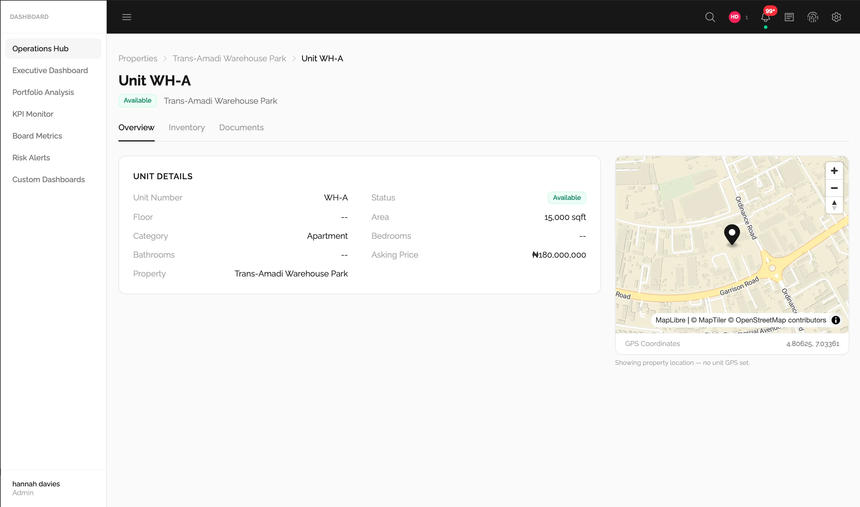 Properties module screenshot (2 of 4)
