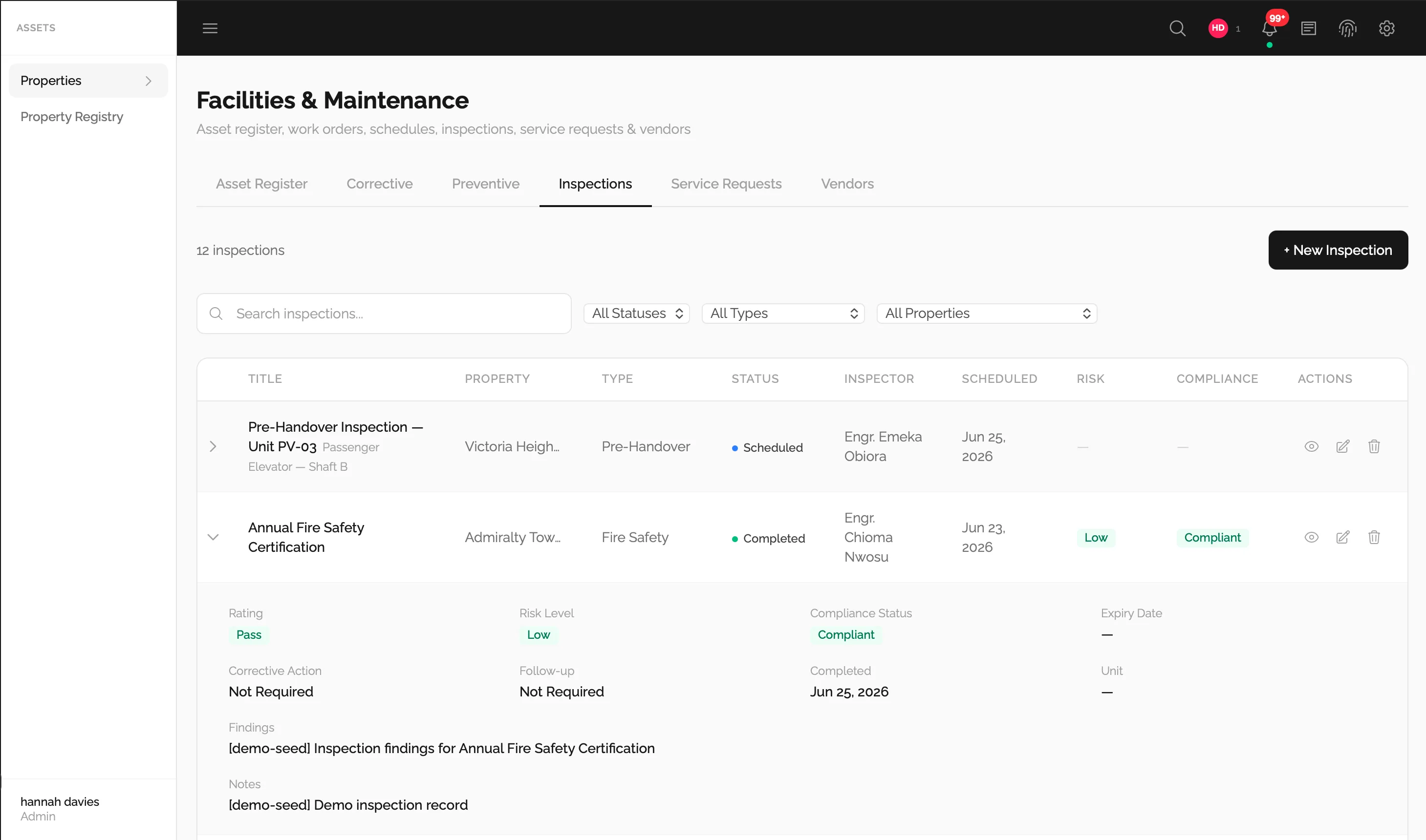 Properties module screenshot (4 of 4)