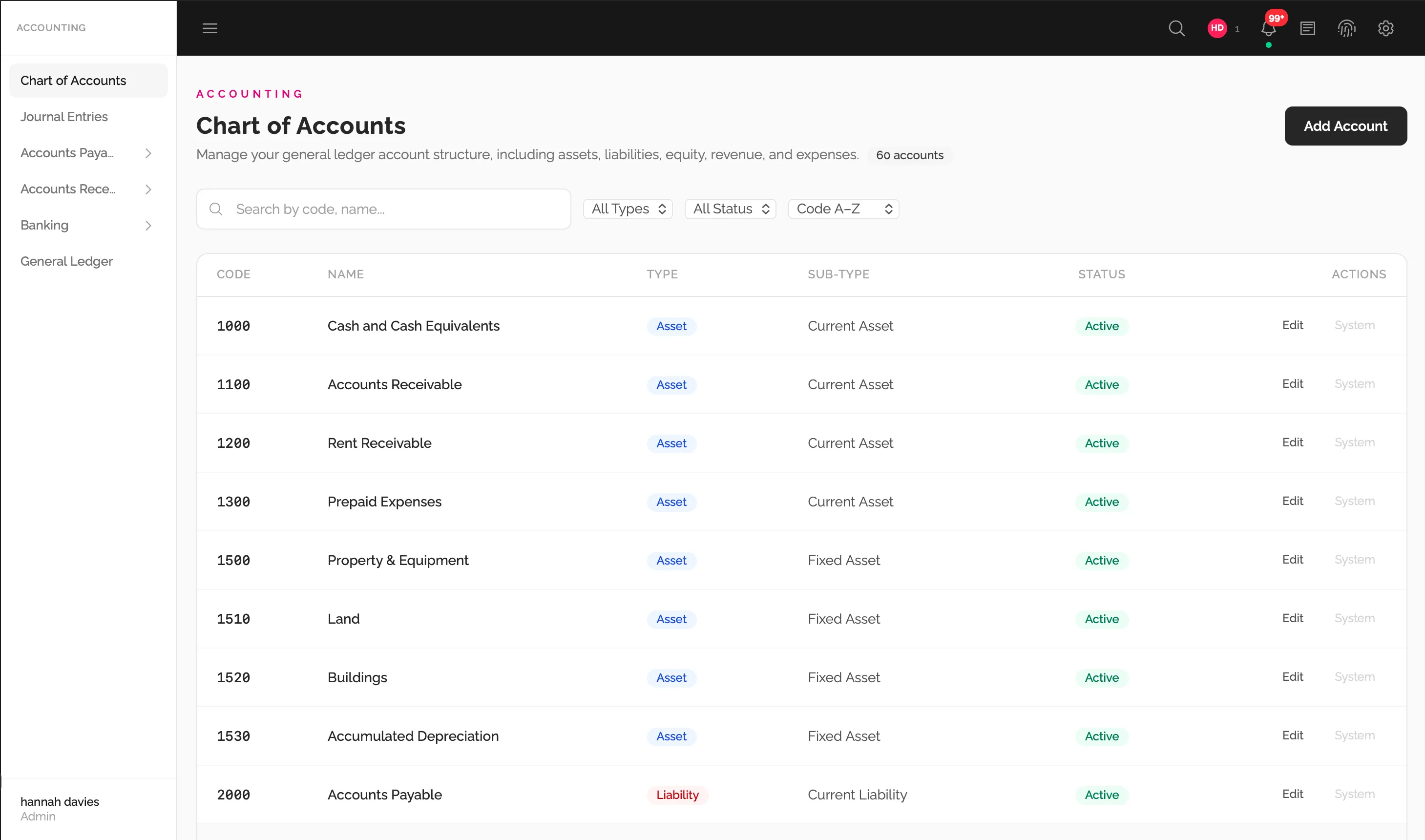 Finance module screenshot (7 of 8)